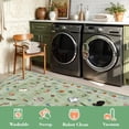 thumbnail image 4 of ATHOPE 2x3 Small Area Rugs for Entryway, Non Slip Low Pile Animal Cat Floral Washable Rug, Medallion Carpet for Front Door Kitchen Bathroom, Green, 4 of 7
