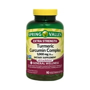 Spring Valley Extra Strength Turmeric Curcumin Complex Softgels Dietary Supplement, 1,000 mg, 90 Ct