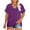Purple, variant on Qiopertar Plus Size V-Neck Short Sleeve T-Shirts for Women Casual Oversized Tees Summer Basic Solid Color Loose Fit Comfy Tops, White 5XL