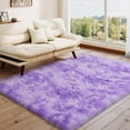 thumbnail image 2 of Janvonne Area Rugs for Bedroom,4x6ft Soft Non Skid Shaggy Carpets for Living Room, Dorms, Home Decor,Tie-Dye Starry Purple, 2 of 8