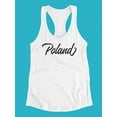 thumbnail image 3 of Poland Cursive  Tank Women -Image by Shutterstock, Female x-Large, 3 of 4