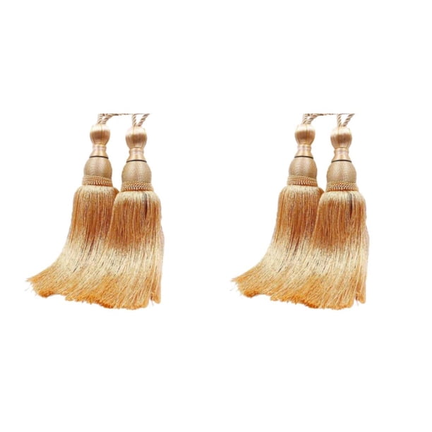 Billuyoard 2 piezas versátil borla cortina Tieback para accesorios de habitación decoración del hogar tejido moda duradero fácil de dorado 1 dorado 1 2Conjunto