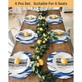 thumbnail image 4 of 13 Inch Round Placemats Set of 6, Blue White Moire Non Slip Heat Insulation PP Table Mats, Modern Abstract Art Washable Place Mats for Kitchen Dining Party Table Decor, 4 of 7