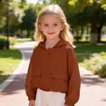 thumbnail image 2 of zuwimk Girls Athletic Zip-Up Jacket Long Sleeve Lightweight Riding Jacket with Pockets(10-11 Years,Coffee), 2 of 6