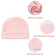 thumbnail image 2 of Spring Infant Hospital Beanie Newborn Baby Girls Cotton Hat Tolddler Boy Soft Double-Layer Hat, 2 of 5