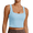 Demin Blue, variant on White Sports Bras for Women Wirefree Padded Tank Tops Square Neck Sport Bra Longline Yoga Tops Workout Crop Tank Built in Bra Light Support Large
