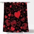 thumbnail image 3 of Valentine''s Day Shower Curtain Red Heart Romantic Love Dreamy Lovely Cute Heart Modern Sweet Love Couple Wedding Bath Curtain with Hooks, 3 of 6