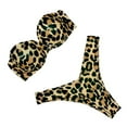 thumbnail image 3 of Women Summer Two-piece Bikini Set Push-up Padded Tube Top Triangle, 3 of 6