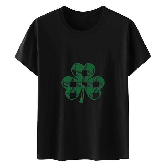 QIPOPIQ T-Shirts à Manches Courtes pour Femmes à Col Rond T-Shirts de la Saint-Patrick Tunique Shamrock T-Shirt T-Shirt Vert T-Shirts de la Saint-Patrick Hauts T-Shirt T-Shirts de Fête T-Shirts Graphiques Aubaines