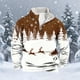 thumbnail image 4 of Ceisia Warm Fleece-Lined Mens Loose Fit Christmas Print Half-Zip Stand Collar Sweatshirt Gifts, 4 of 6