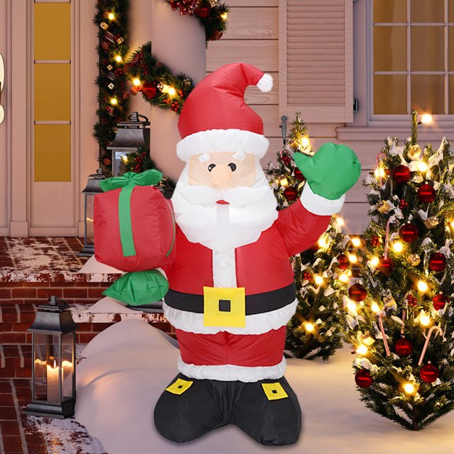 Decoración inflable de muñeco de nieve de Navidad con luz LED para decoración de fiesta de jardín de Navidad