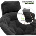 thumbnail image 5 of SSyao Saucer Chair with Removable Headrest, Folding Moon Chair for Adults, Oversized Comfy Reading Seat for Bedroom, Living Room, Dorm Room, Apartment (Black), 5 of 11