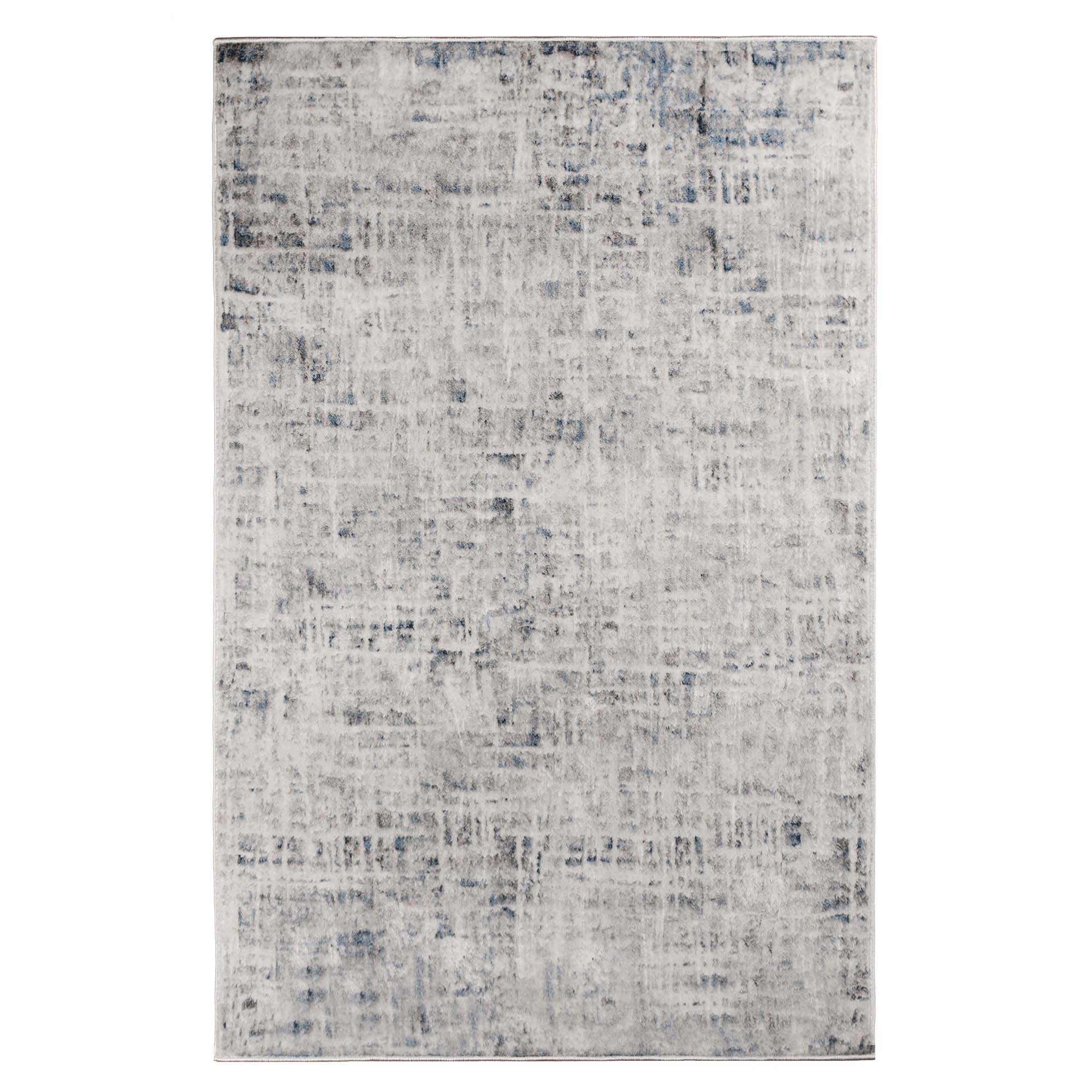 Superior Acer Distressed Abstract Area Rug, 10' x 14' Rugs for Living Room Bedroom, Blue