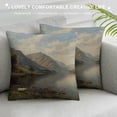 thumbnail image 3 of Orinice Mountain Lake House Sheep Graphic Decorative Cushion Throw Pillow Cover Short Plush Home Furnishing 1PC 20x20in, 3 of 5