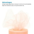 thumbnail image 3 of 6 inch 50 Yards Tulle Ribbon Rolls Pastel Netting Fabric for Gift Wrapping Christmas Wedding, Light Orange, 3 of 5