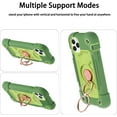 thumbnail image 6 of Compatible with iPhone 12/12 Pro Case 6.1 Inch with 360 Degree Rotate Ring Stand, Military Grade Drop Protection Heavy Duty Case 3 in 1 Protective Cover for iPhone 12/12 Pro. (Avocado), 6 of 14