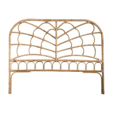 3R Studios Woven Rattan Panel King Headboard