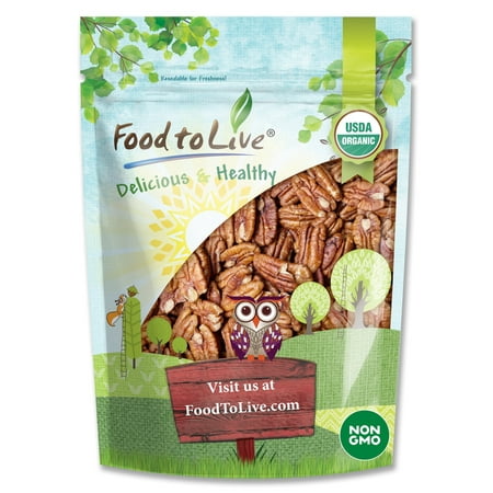 Food to Live Organic Pecan Halves 1.5 Pounds Kosher