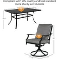 thumbnail image 2 of Grand Patio 7-Piece Outdoor Dining Set for 6 People, Gray Cushion, 2 of 7