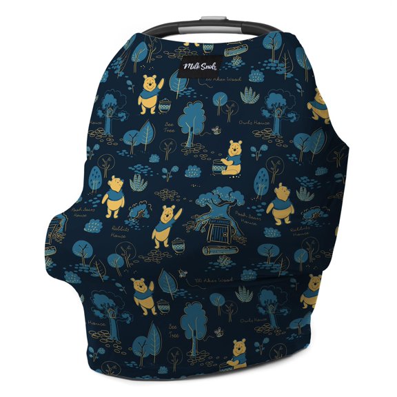 Milk Snob Funda original Disney 5 en 1, Winnie The Pooh, mayor privacidad para la lactancia materna, asiento de coche para bebé, portabebés, cochecito, trona, carrito de la compra, toldo para tumbona