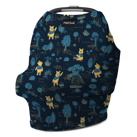 Milk Snob Funda original Disney 5 en 1, Winnie The Pooh, mayor privacidad para la lactancia materna, asiento de coche para bebé, portabebés, cochecito, trona, carrito de la compra, toldo para tumbona