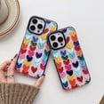 thumbnail image 5 of Daub Loving Heart Multi Color Bumper Phone Case for iPhone 14 Pro Women Cellphone Protective Cover Fashion Cases for iPhone 14Pro 6.1", 5 of 5