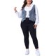 thumbnail image 2 of Chalecos de mezclilla para mujeres de tallas grandes Agnes Orinda, tops sin mangas, chaqueta casual de botón, 1X gris azul, 2 of 6