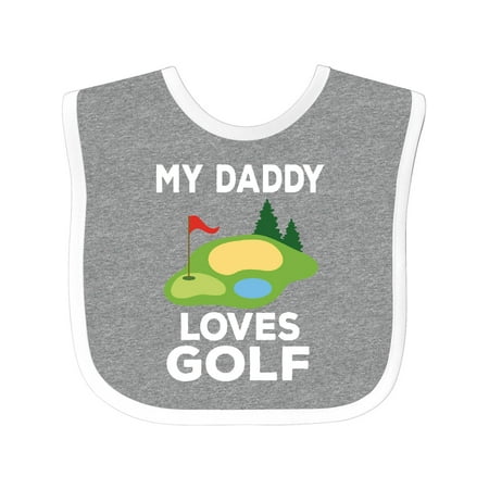 

Inktastic Golfing My Daddy Loves Golf Gift Baby Boy or Baby Girl Bib
