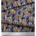 thumbnail image 3 of Soimoi Blue Silk Fabric Dot & Flower Hand Drawn Decor Fabric Printed BTY 42 Inch Wide, 3 of 3