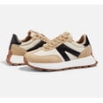 thumbnail image 5 of LUCKY STEP Womens Platform Shoes Chunky Fashion Lace-up Sneakers Casual Shoes,Beige&Black, 5 of 10