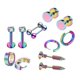 thumbnail image 1 of Pendientes de tuerca Minnieouse 6 pares de acero inoxidable con barra curva 12 piezas, 1 of 1