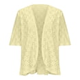 thumbnail image 3 of SHTXOZHI Women Summer Lightweight Cardigan Half Sleeve Hollow-Out Beach Cover Ups Cardigans, 3 of 6
