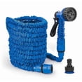 thumbnail image 1 of Anti Kink Expandable Garden Hose Pipe with 7 Function Water Spray GunGreen75FT-22.5M, 1 of 5