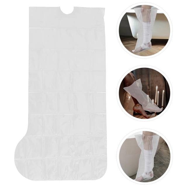 Raindrops Housse Blanche pour Douche Protège-Jambe Souple Facile à Utiliser Réutilisable