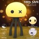 thumbnail image 3 of Linda luz de noche para niños, bebés y adolescentes; lámpara de noche de silicona recargable con brillo ajustable y trípode flexible; luces de noche de guardería kawaii para amamantar., 3 of 5