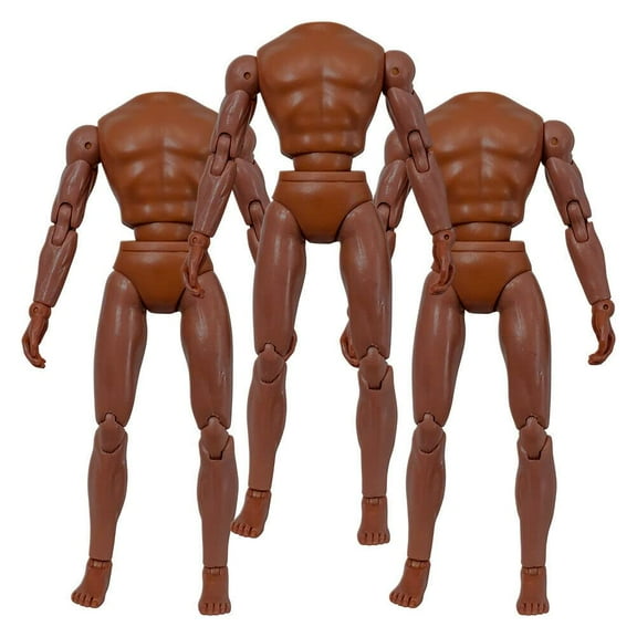 Set of 3 Deluxe Type S Retro 8 Inch Male African American Bodies