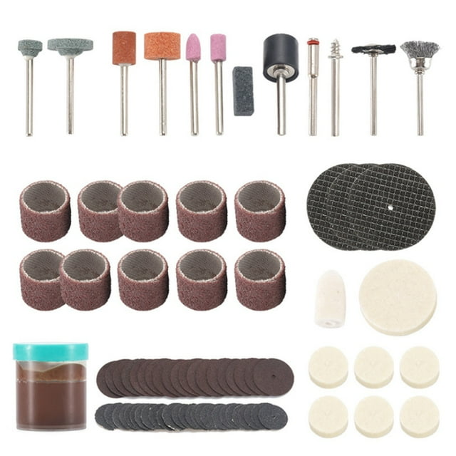105Pcs Electric Mini Drill Bit Kit Abrasive Rotary Tool Accessories Set for Grinding Sanding Polishing Cutting