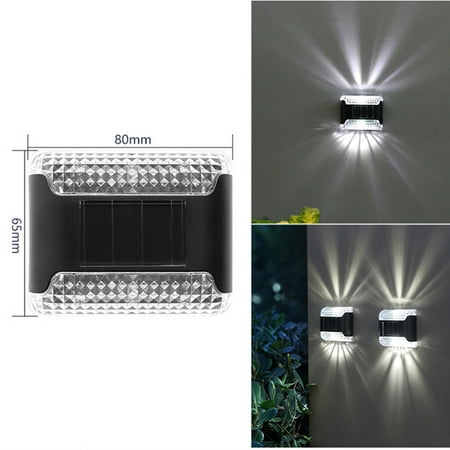 

2/1 Pcs Outdoor Solar Wall Lamp Solar Powered Lights Waterproof and Down Luminous Light Garden Balcony Fence Decoration