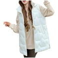 thumbnail image 7 of Busydd Women Puffer Vest Solid Color Hooded Womens Down Vest Sleeveless Zipper Warm Winter Vest for Women Casual Thermal Puffer Jacket 2XL, 7 of 7