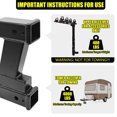 thumbnail image 7 of Trailer Dual Hitch Extender Adapter with 2-inch & 8-inch Riser/Drop, fit for 2" Receiver, 2-inch Solid Shank, 10000lbs Towing Capacity, 7 of 7
