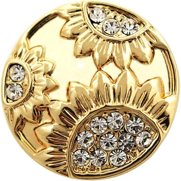 Choose Color | Sunflower Snap Jewelry Ginger Charm Button, For Interchangeable DIY Customizable Accessories