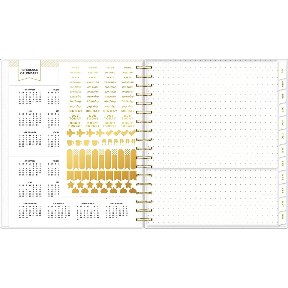 2024-2025 Blue Sky Day Designer Rugby Stripe 8" X 10" Academic Daily Planner