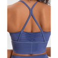 thumbnail image 2 of Sólido a prueba de golpes deportes Push Up Yoga Bra Top entrenamiento Quilck chaleco transpirable seco mujeres ropa deportiva gimnasio Fitness entrenamiento, 2 of 5