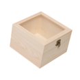 thumbnail image 3 of Caja de madera para guardar flores, caja de recuerdos, caja de madera para suministros de fiesta, boda tapa de cristal 18x18x12cm, 3 of 9