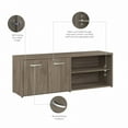 thumbnail image 3 of Studio C Low Storage Cabinet with Doors in Modern Hickory - Engineered Wood, 3 of 8