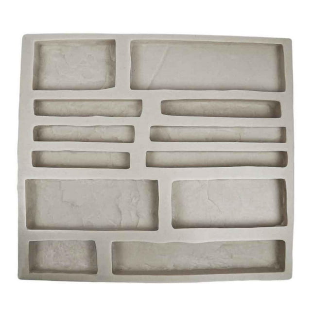 Veneer Stone Rubber Mold for Concrete or Plaster, EZ Stack Flats, 22.75x20.5, Version 2, Recycled Material