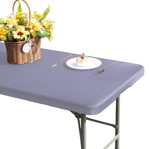 120x75cm Rectangle Table Cloth Waterproof Elastic Picnic Tablecloth Fits