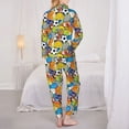 thumbnail image 3 of Bingfone Womens Pajama Sets Various Balls Print,Long Sleeve Loungewear Pajamas Set-Large, 3 of 8