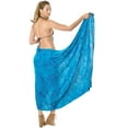 thumbnail image 2 of HAPPY BAY Women's Summer Beachwear Sarong Bikini Wraps Swim Cover up Skirt Wrap Bathing suit Swimwear Swimsuit Beach Coverups for Women One Size Lapis, Leaf, 2 of 3