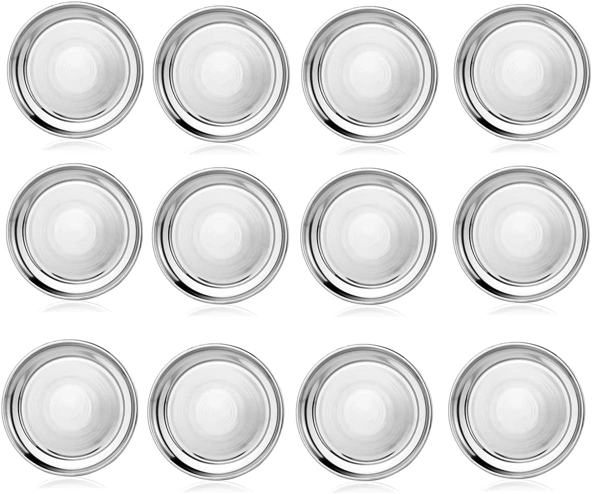 King International Stainless Steel Plates, stainless steel round quarter plate set of 12 pieces